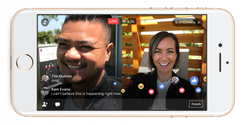 Facebook-Live-Streaming doppelt