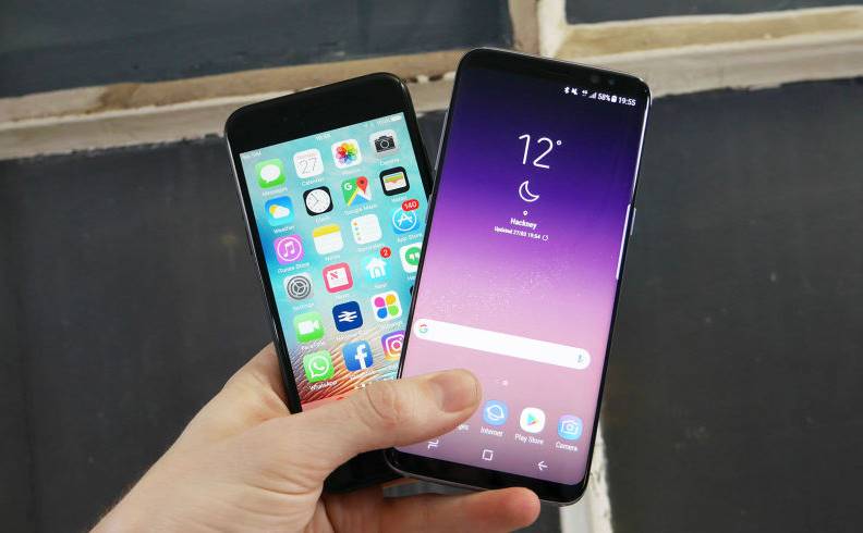 Samsung Galaxy S8 iPhone 6S:n suorituskyky