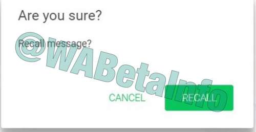 WhatsApp recall message withdrawal