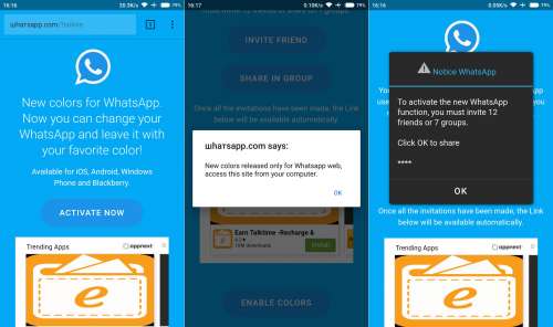 WhatsApp-virus adware-thema's