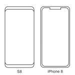 iPhone 8 Samsung Galaxy S8 design comparatie