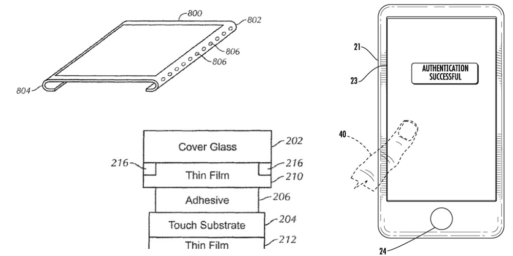 iPhone 8 pek-id-skärm uppfinningspatent