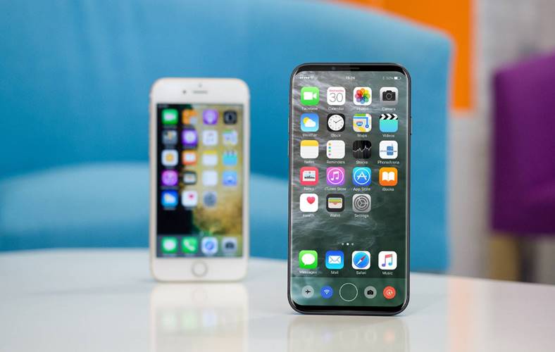 Comparación del iPhone 8 Diseño del Samsung Galaxy S8