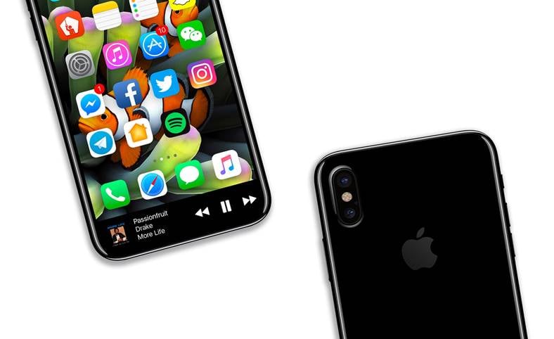 Concepto de interfaz del botón de inicio del iPhone 8