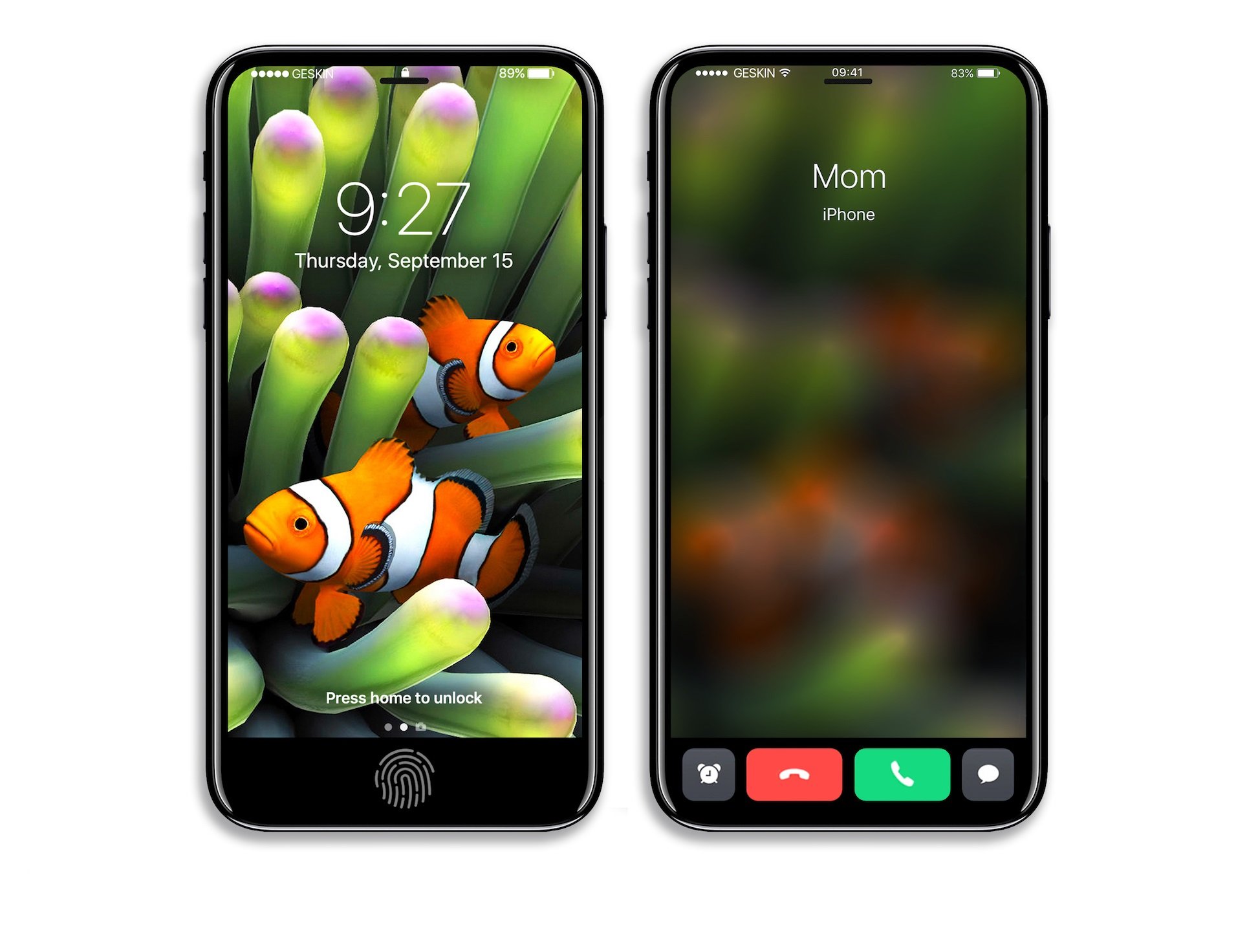 Concepto de interfaz fea del iPhone 8 5