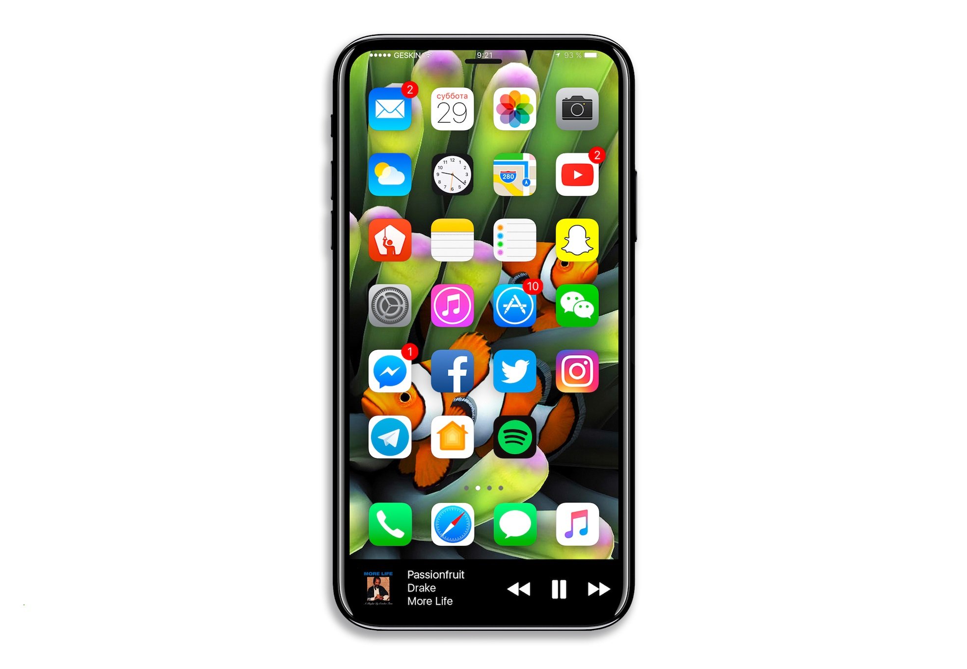 iPhone 8-concept lelijke interface 6