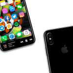 Concepto de interfaz fea del iPhone 8 7