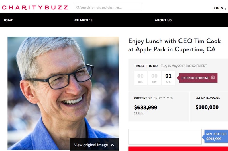 Apple president lunch sum