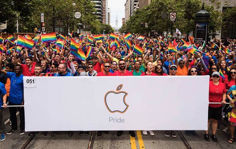 Apple president gay parade