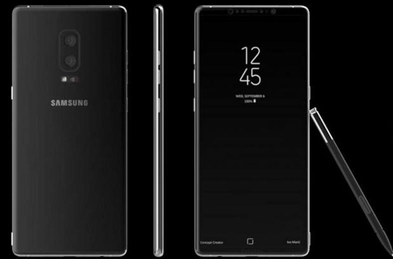 Pantalla infinita del Samsung Galaxy Note 8