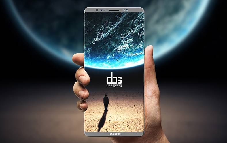 Designskizze für das Samsung Galaxy Note 8