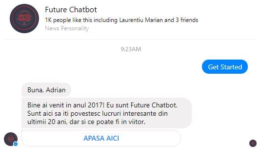 Le futur chatbot Facebook de Vodafone