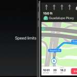 iOS 11 Apple Maps snelheidslimietstrook