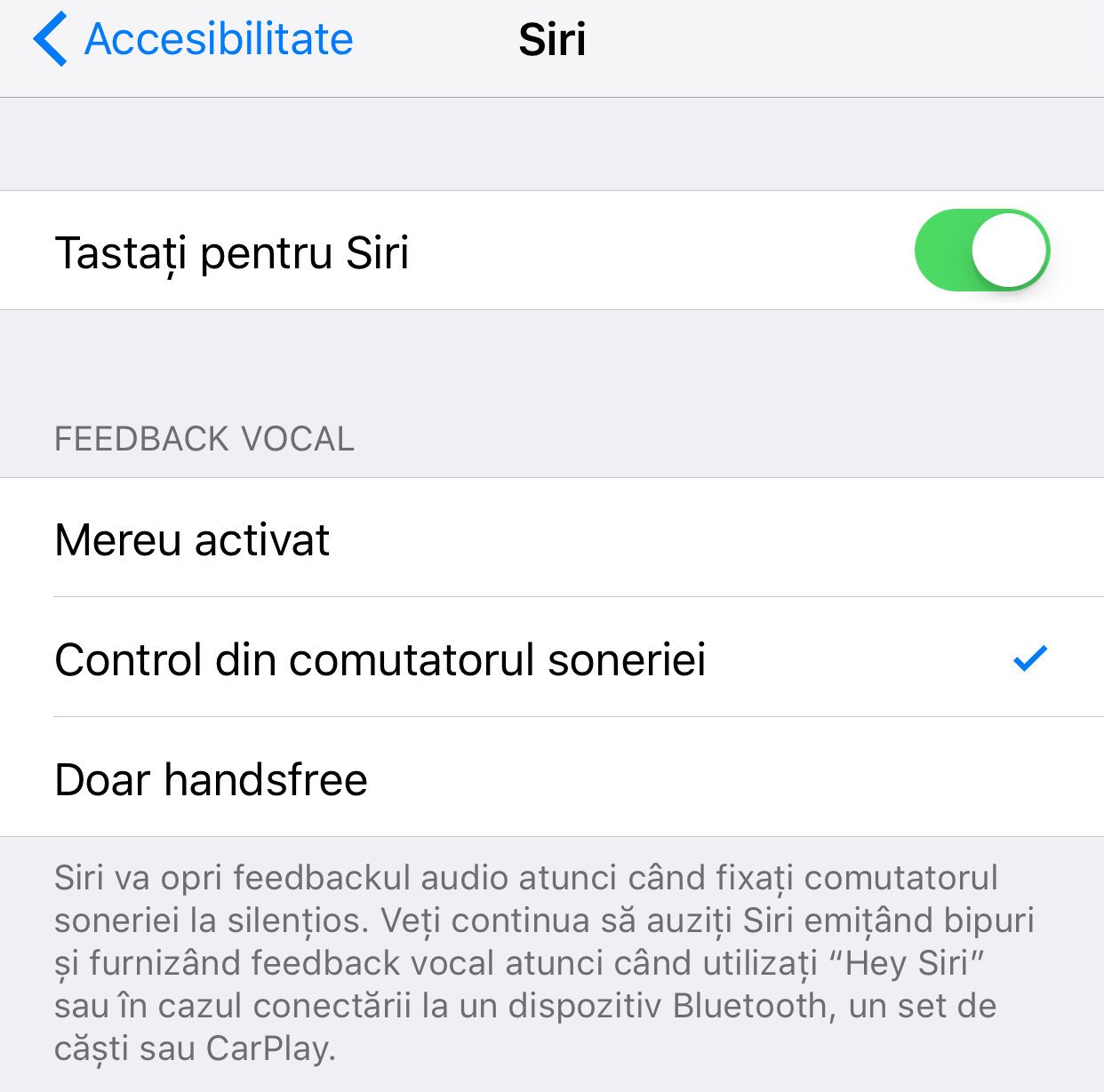 iOS 11 Siri röstavstängning