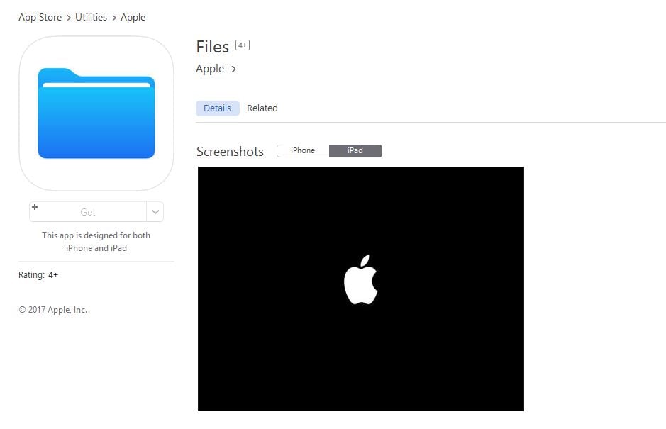 iOS 11 aplicatia files iPhone
