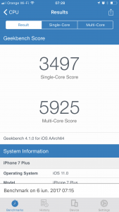 iOS 11 iPhone 7 Plus-benchmark