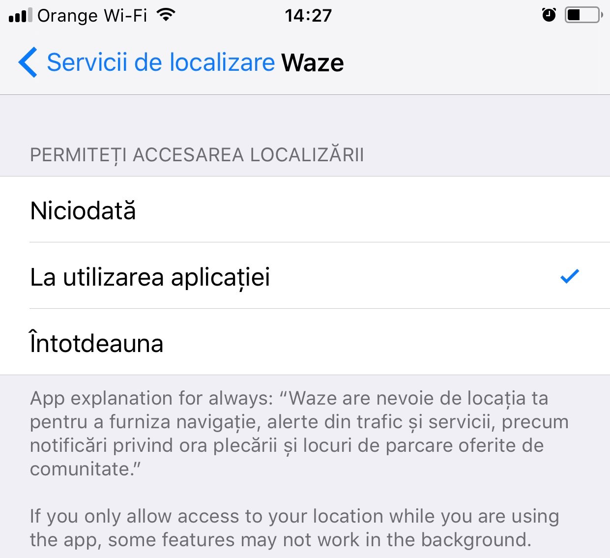 iOS 11 blocare GPS permanent iPhone