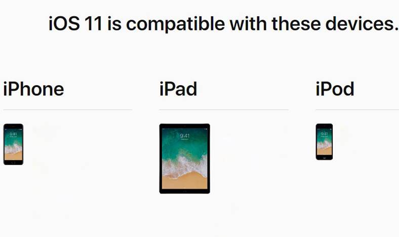 iPhone iPad compatibile con iOS 11