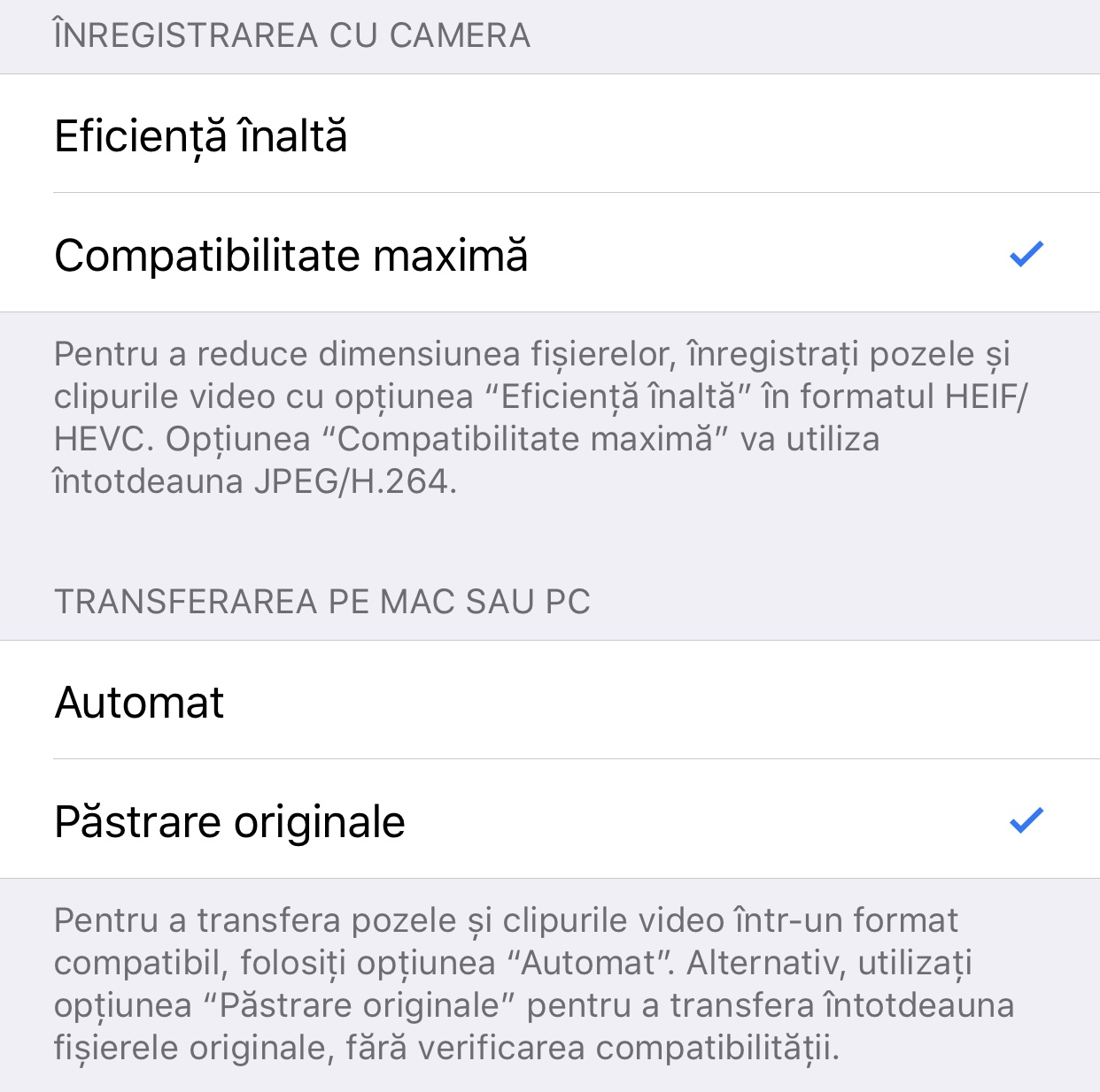 iOS 11 compatibilitate HEVC HEIF