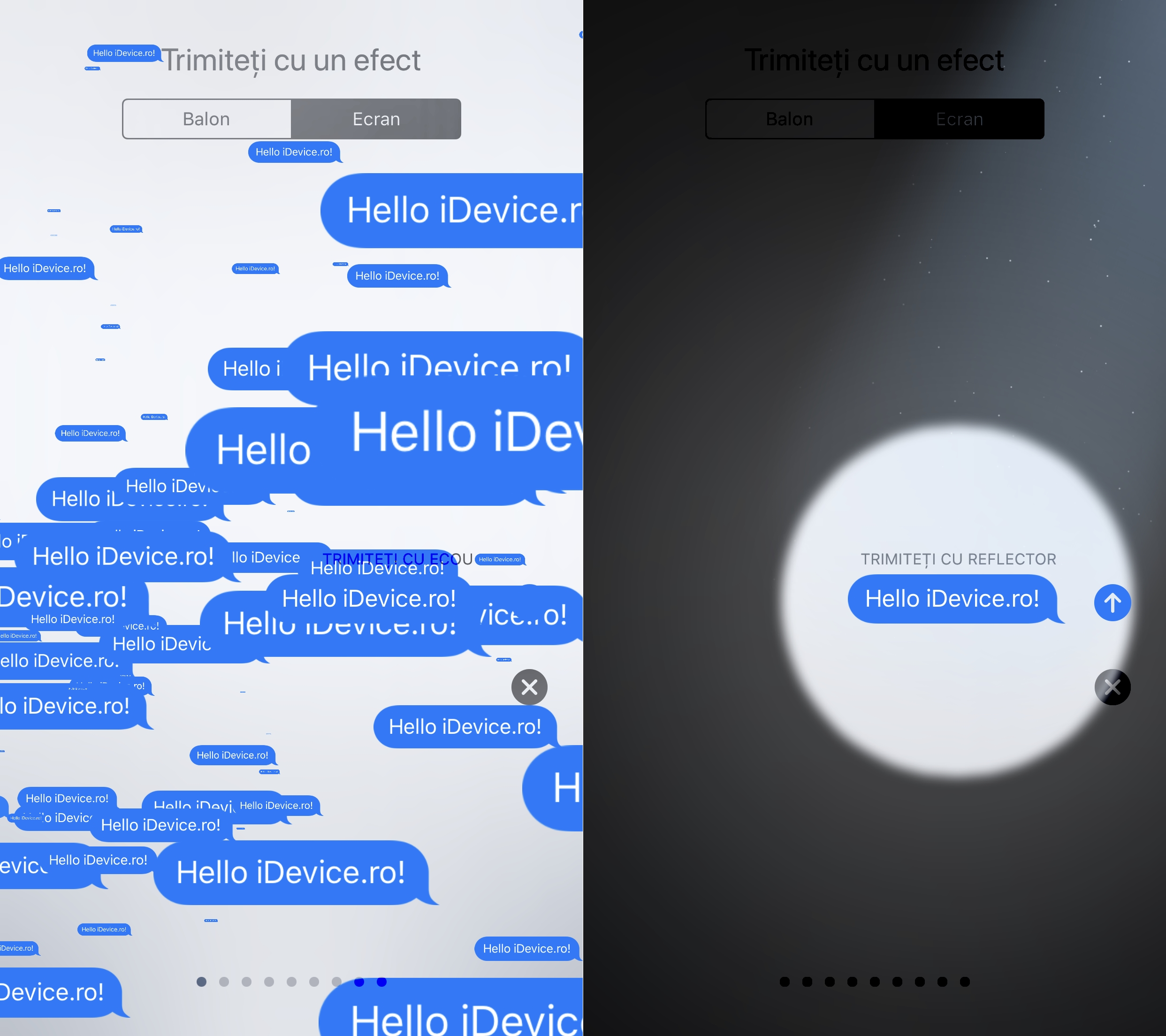 Efekty iMessage w iOS 11 na iPhone'a