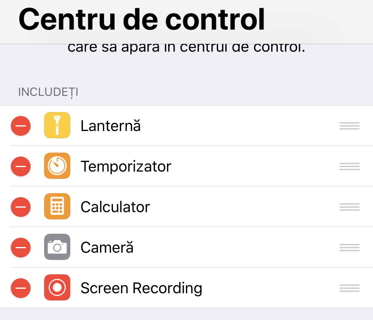 iOS 11 inregistrare ecran iPhone iPad
