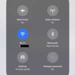 Nazwa sieci iOS 11 Centrum sterowania Wi-Fi