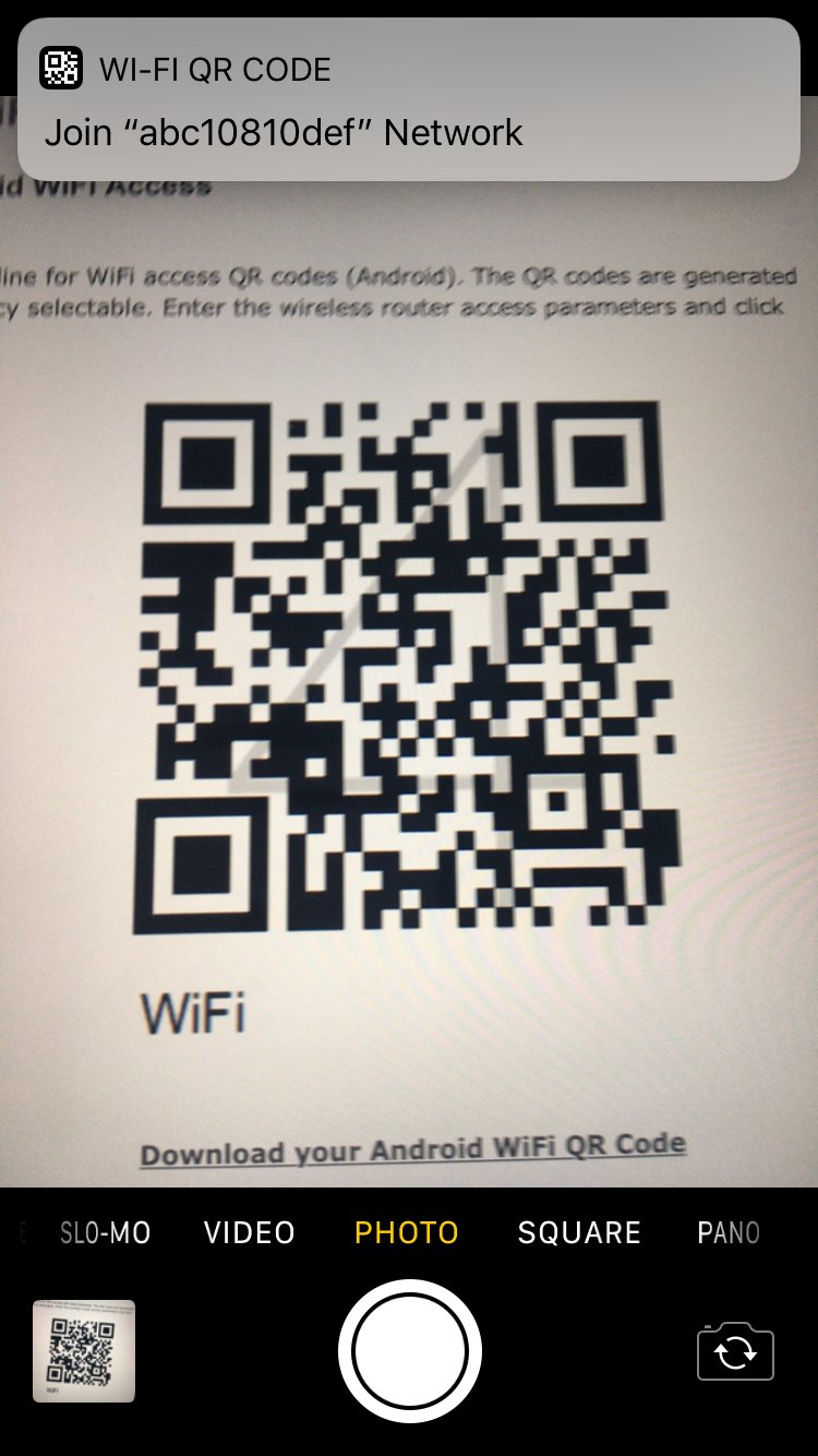 iOS 11 scanne le code QR de l'appareil photo de l'iPhone