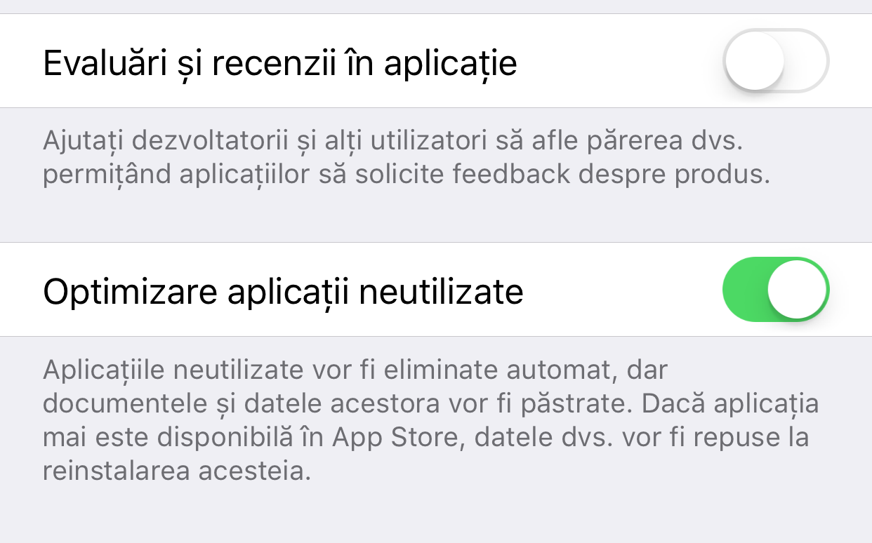 iOS 11 stergere aplicatii neutilizate