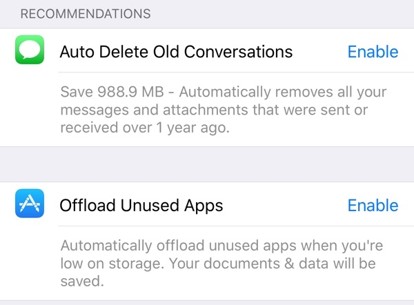 iOS 11 supprime les messages de l'iPhone