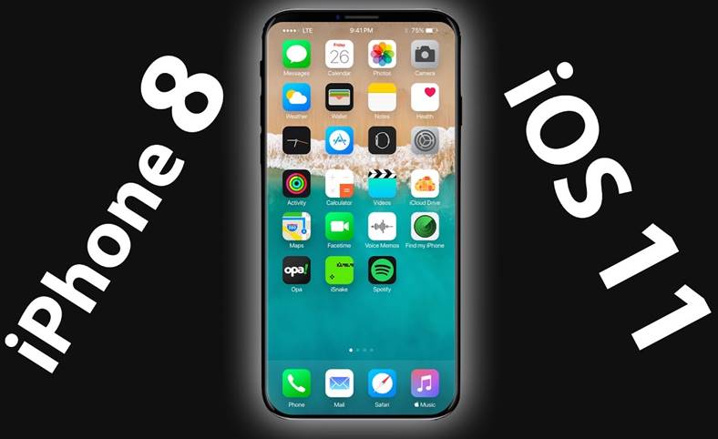 Koncepcja iPhone'a 8 Samsung Galaxy S8 iOS 11