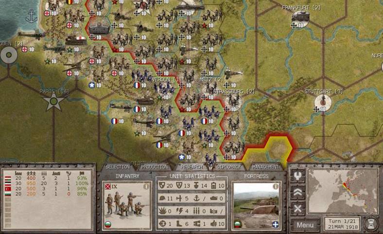 Commander the Great War reducere iphone
