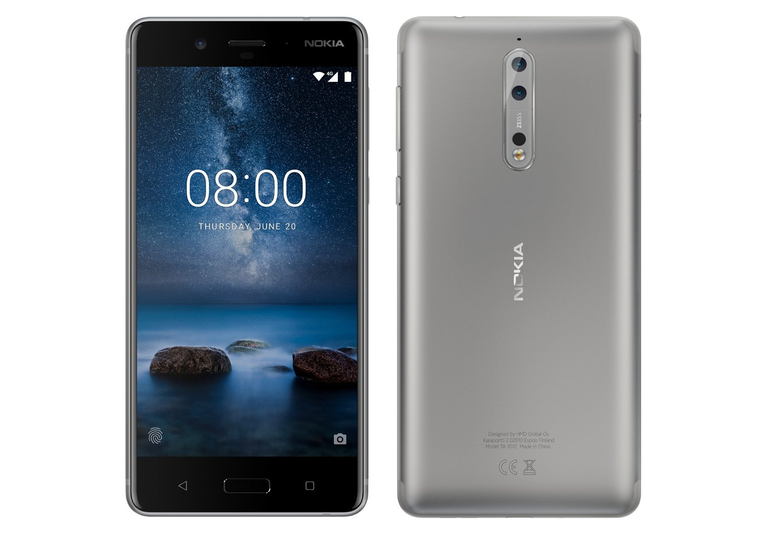 Nokia 8 listed silver website