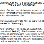 Samsung Galaxy Note 8 data lansare oficiala australia