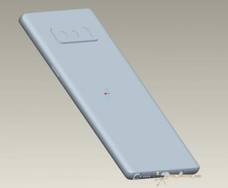Conception finale du Samsung Galaxy Note 8 2