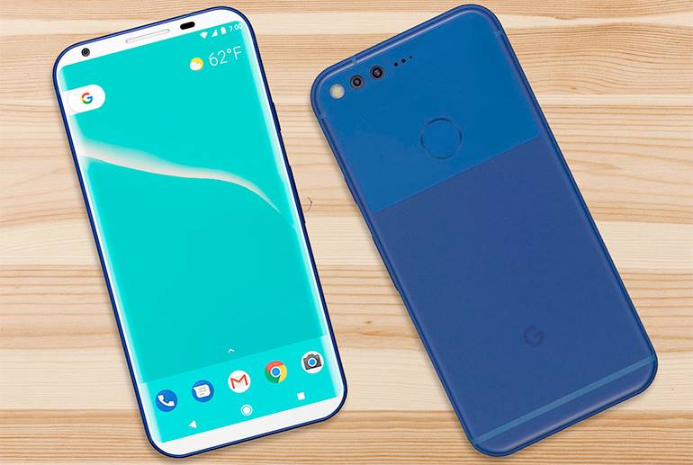 diseño de carcasa de google pixel 2