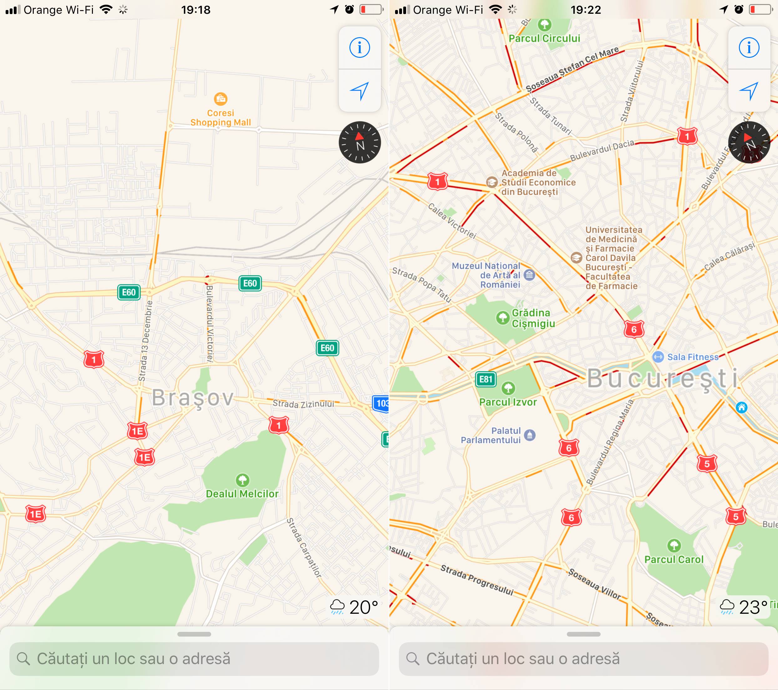 Traffico di Apple Maps per iOS 11