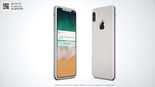 Biały koncept iPhone'a 8