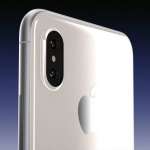 Concepto feo blanco del iPhone 8