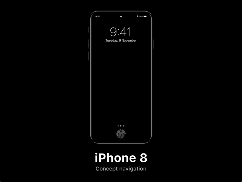 Concept du bouton Accueil de l'iPhone 8