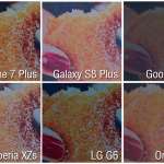 porównanie ekranu iPhone'a 7 Galaxy S8 OnePlus 5 1