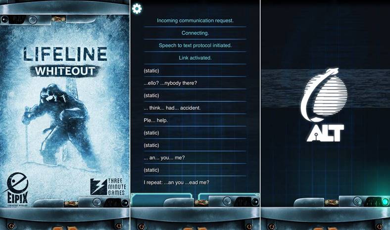 Lifeline Whiteout to aplikacja promowana przez Apple, oferowana zniżka