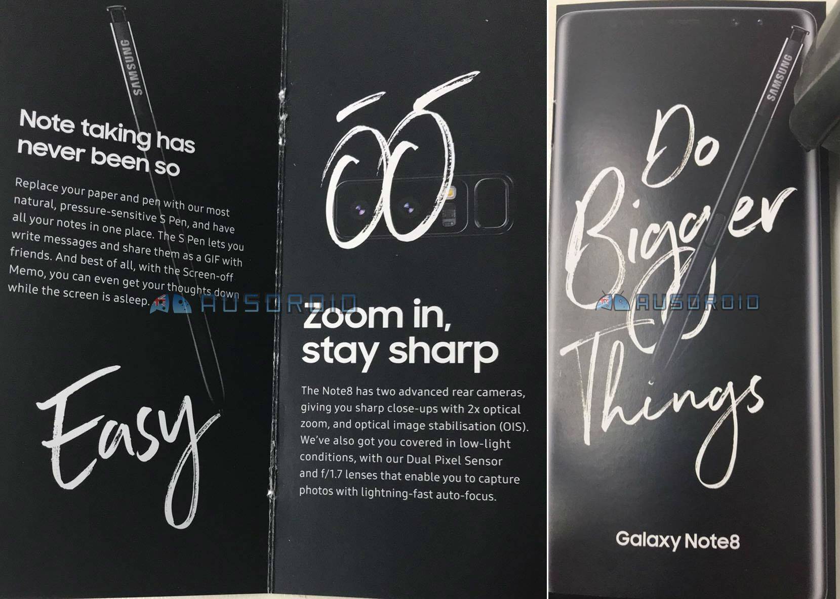 Samsung Galaxy Note 8 bietet enthülltes Werbematerial 21