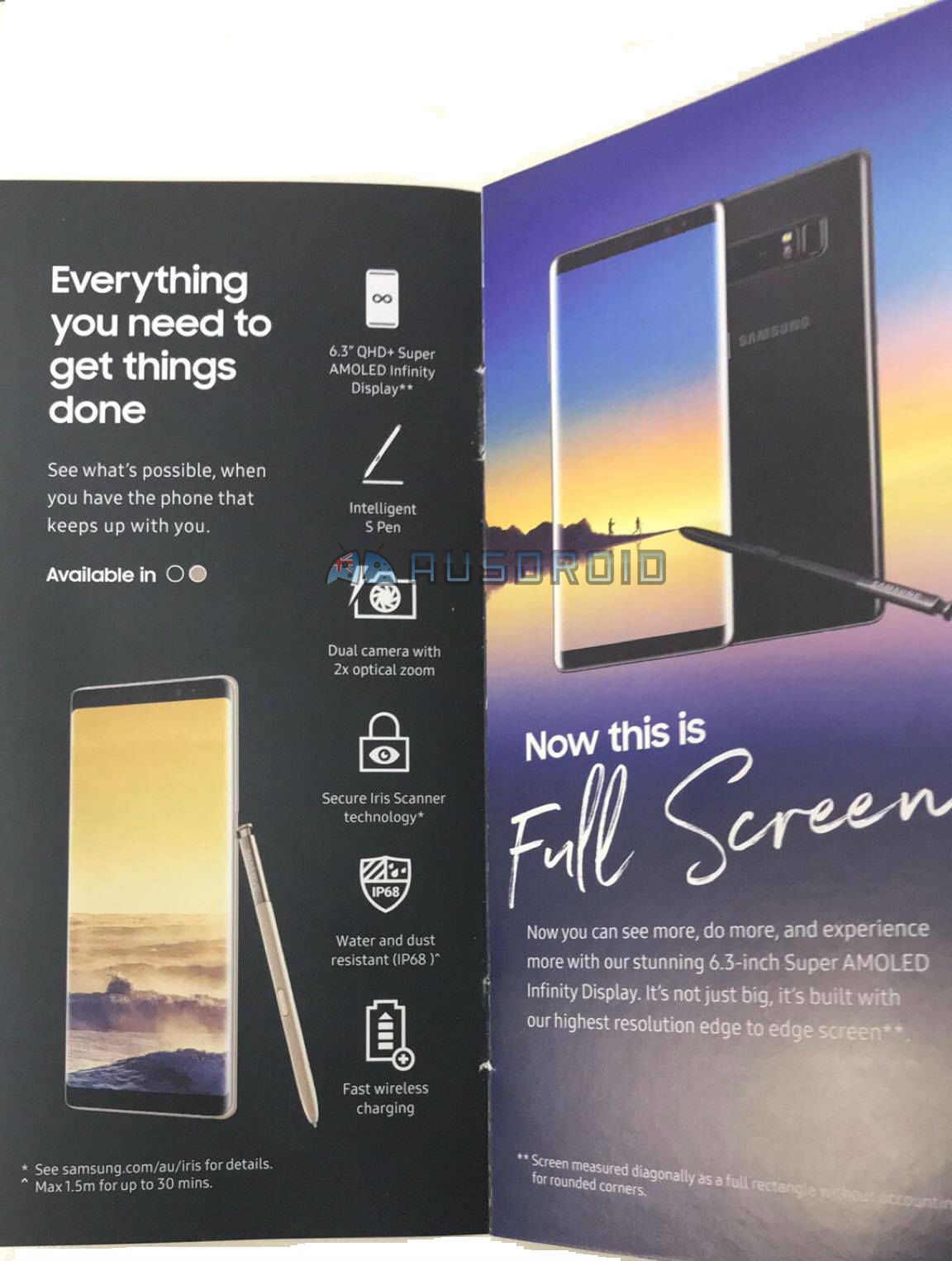 Samsung Galaxy Note 8 Features Revealed Promotional Material