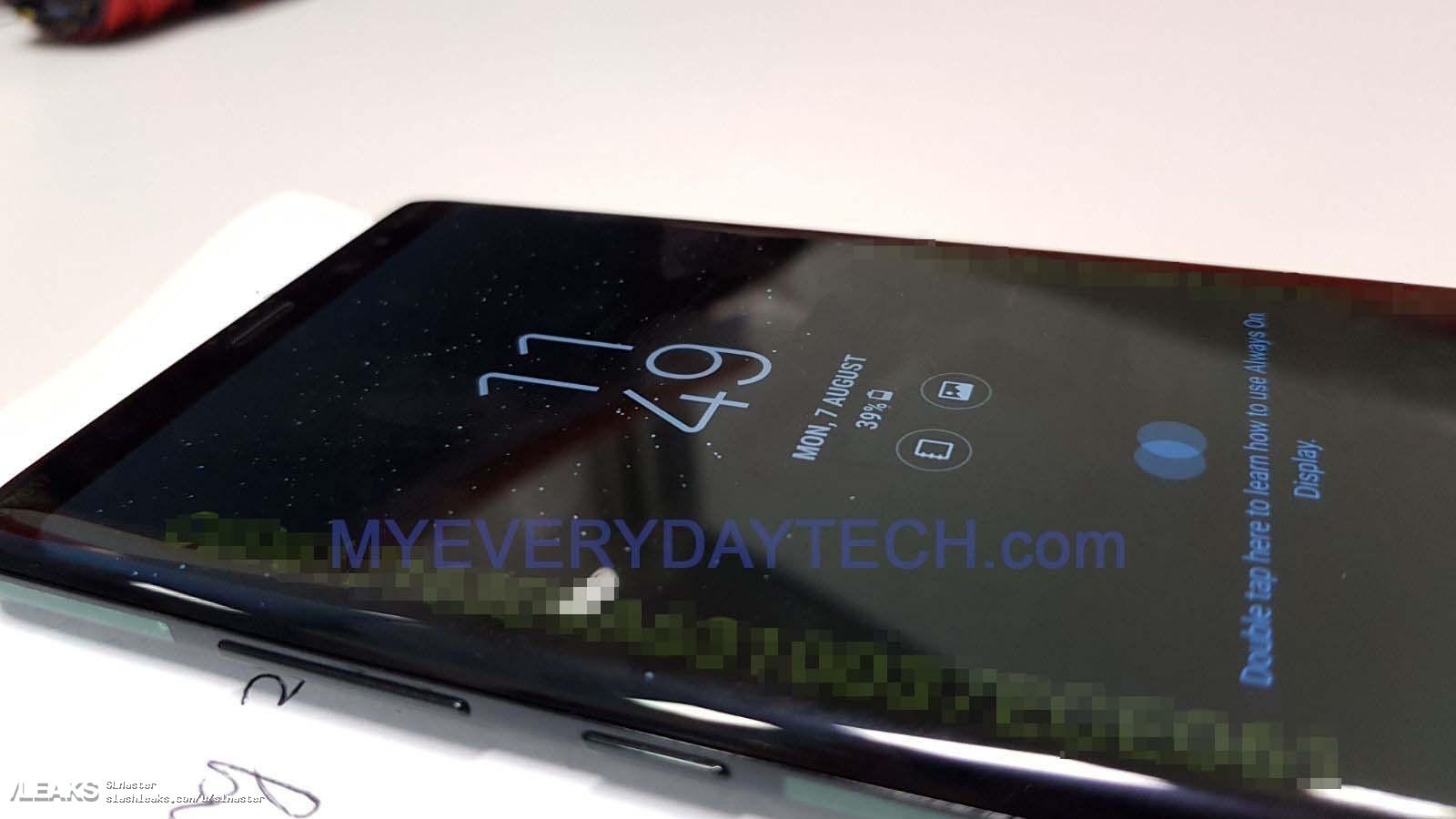 Samsung Galaxy Note 8 todellinen yksikkö