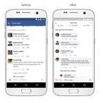 Facebook-applicatie-interface iPhone Android 1