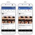 interfaccia dell'applicazione Facebook iPhone Android