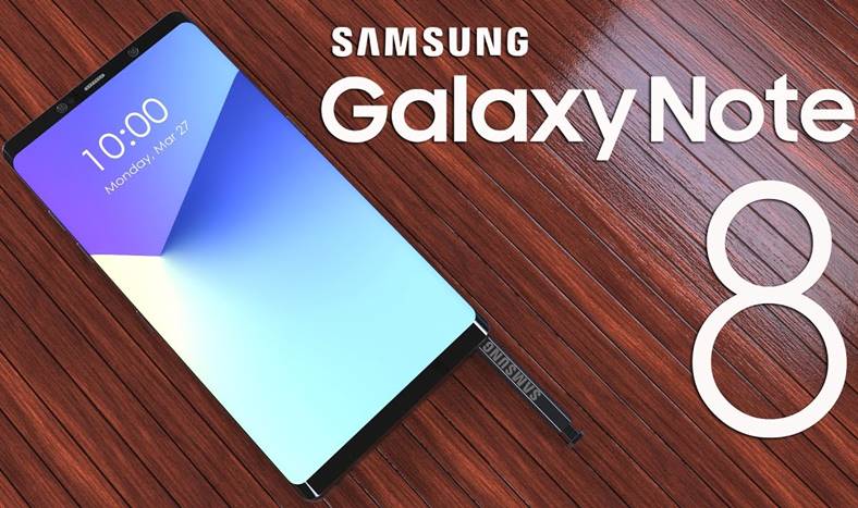 Samsung Galaxy Note 8 toont afbeelding