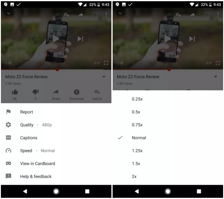 youtube functie iphone android