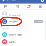 Facebook buton special instagram