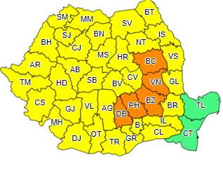 Storm Boekarest WEER in realtime online